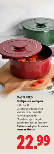 Lidl MASTERPRO Gietijzeren kookpan aanbieding