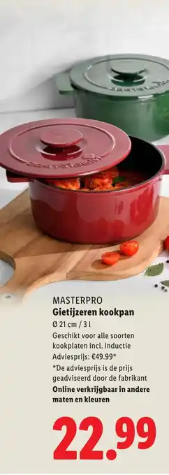 Lidl MASTERPRO Gietijzeren kookpan aanbieding