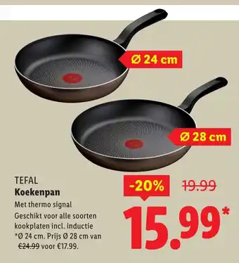 Lidl TEFAL Koekenpan aanbieding