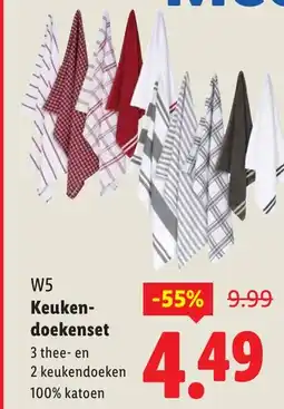 Lidl W5 Keuken doekenset aanbieding