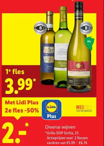 Lidl Diverse wijnen aanbieding