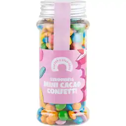 Dirk Bakken en versieren mini cacao confetti aanbieding