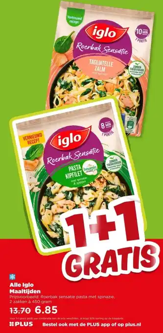 PLUS Alle Iglo Maaltijden aanbieding