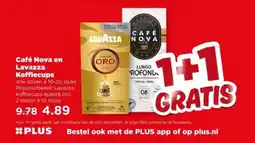 PLUS Café Nova en Lavazza Koffiecups aanbieding