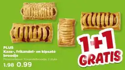 PLUS PLUS Kaas, frikandel en kipsaté broodje aanbieding