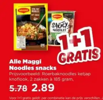 PLUS Alle Maggi Noodles snacks aanbieding
