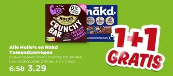 PLUS Alle Holie's en Nakd Tussendoorrepen aanbieding