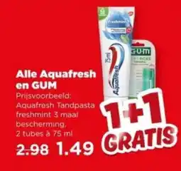 PLUS Alle Aquafresh en GUM aanbieding