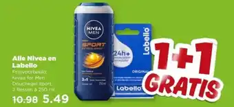 PLUS Alle Nivea en Labello aanbieding