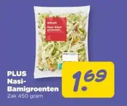 PLUS PLUS Nasi- Bamigroenten aanbieding