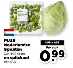 PLUS PLUS Nederlandse Spruiten en spitskool Per stuk aanbieding