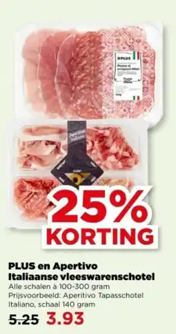 PLUS PLUS en Apertivo Italiaanse vleeswarenschotel aanbieding