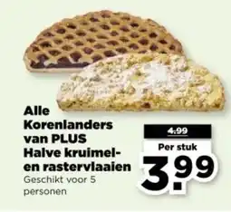 PLUS Alle Korenlanders van PLUS Halve kruimel en rastervlaaien aanbieding