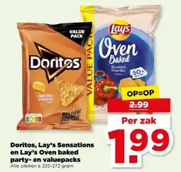 PLUS Doritos, Lay's Sensations en Lay's Oven baked party en valuepacks aanbieding