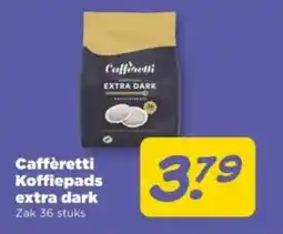 PLUS Caffèretti Koffiepads extra dark aanbieding