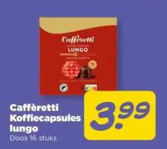 PLUS Caffèretti Koffiecapsules lungo aanbieding