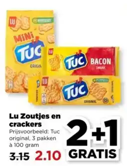 PLUS Lu Zoutjes en crackers aanbieding