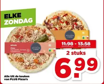PLUS Alle Uit de keuken van PLUS Pizza's aanbieding