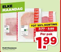 PLUS PLUS Vleeswaren aanbieding