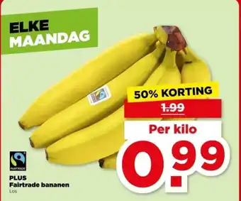 PLUS PLUS Fairtrade bananen aanbieding