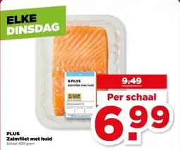 PLUS PLUS Zalmfilet met huid aanbieding