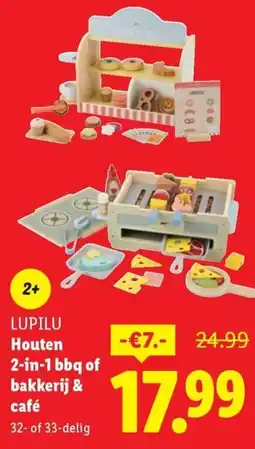 Lidl Lupilu Houten 2 in 1 bbq of bakkerij & café aanbieding