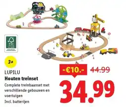 Lidl LUPILU Houten treinset aanbieding