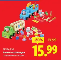 Lidl PEPPA PIG Houten vrachtwagen aanbieding
