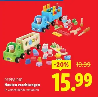 Lidl PEPPA PIG Houten vrachtwagen aanbieding