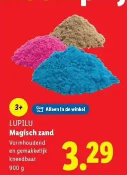 Lidl Lupilu Magisch zand Vormhoudend en gemakkelijk kneedbaar aanbieding