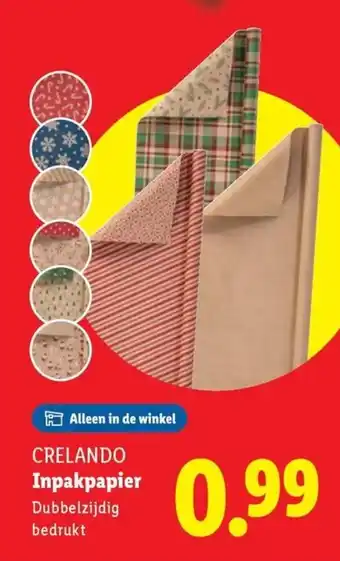 Lidl CRELANDO Inpakpapier aanbieding
