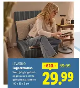 Lidl LIVARNO Logeermatras aanbieding