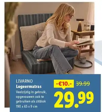 Lidl LIVARNO Logeermatras aanbieding