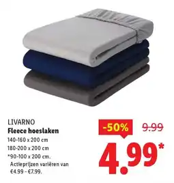 Lidl LIVARNO Fleece hoeslaken aanbieding