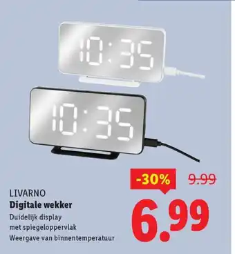 Lidl LIVARNO Digitale wekker aanbieding