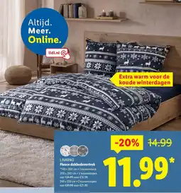 Lidl Livarno Fleece dekbedovertrek aanbieding
