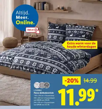 Lidl Livarno Fleece dekbedovertrek aanbieding