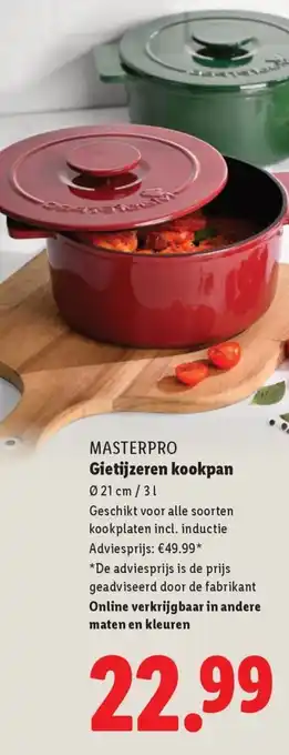 Lidl Masterpro Gietijzeren kookpan aanbieding
