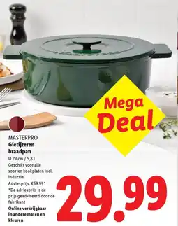 Lidl Masterpro Gietijzeren braadpan aanbieding