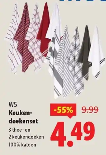 Lidl W5 Keuken doekenset aanbieding