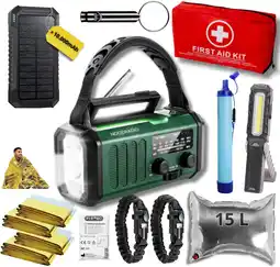 ANWB Noodradio Noodpakket XL met Powerbank--Waterfilter Groen aanbieding