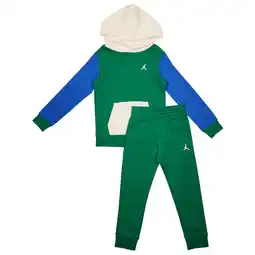 Foot Locker Jordan Brooklyn Color Block Trainingspakken Baby - Groen - Maat 80 - 86 CM - Katoen Fleece aanbieding