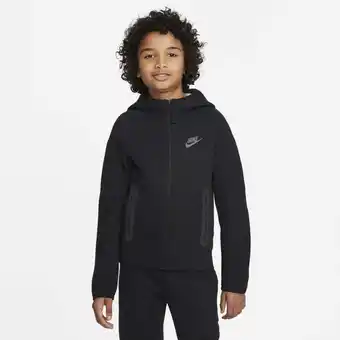 Foot Locker Nike Tech Fleece Hoodies Kinder - Zwart - Maat 122 - 128 CM - Poly Fleece aanbieding