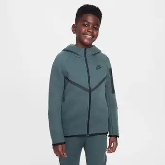 Foot Locker Nike Tech Fleece Hoodies Kinder - Groen - Maat 128 - 137 CM - Poly Fleece aanbieding