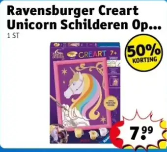 Kruidvat Ravensburger Creart Unicorn Schilderen aanbieding
