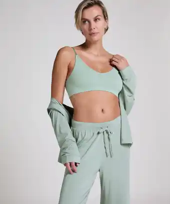 Hunkemoller Hunkemöller Jacket Jersey Essential Groen aanbieding