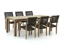 Kees Smit ROUGH Batang/ROUGH-S 220cm dining tuinset 7-delig stapelbaar aanbieding