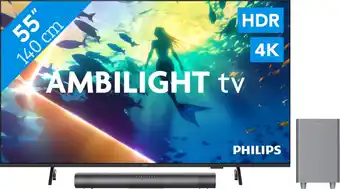 Coolblue Philips Ambilight 55 PUS8000 4K (2025) + Philips TAB6100 aanbieding