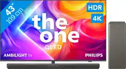 Coolblue Philips Ambilight 43'' PUS9000 QLED 4K (2025) + Philips TAB8200 aanbieding