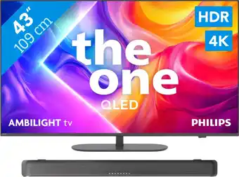 Coolblue Philips Ambilight 43'' PUS9000 QLED 4K (2025) + Philips TAB5109 aanbieding